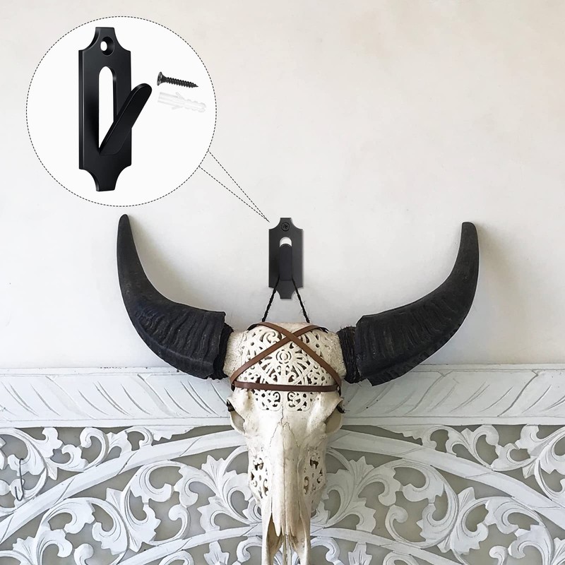 4 Pcs European Mount Skull Hanger Deer Skull Hooks Mount