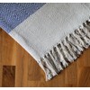 RAJRANG Blue Throw Blanket with Decorative Tassel Cotton Rustic Throws