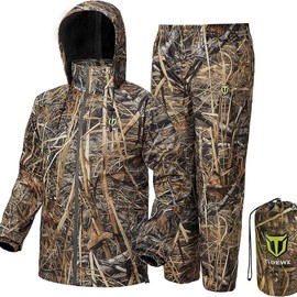 TIDEWE Rain Suit, Lightweight Waterproof Breathable Rain Coat & Pant for Outdoor Activities Working Suit Daily Wear field gear mens clothing - Color: Black, Size: 3XL