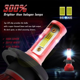 Shyfrult Upgrade FOR Ford Galaxie 500 1962-1974 4pcs 5.75" Round Led Headlights High/Low