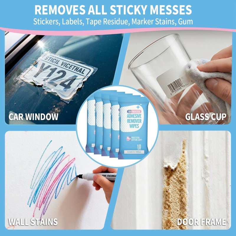 Creatyi 40 Pcs Large Size 3D Frosted Double-Sided Material Adhesive