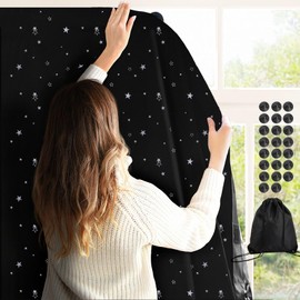 Cortina Opaca Portátiles-130  200 cm,Cortinas Opacas y Aislantes Ajustables con Bolsa de Almacenamiento y Ventosa, Adecuadas para Viajes, Coche, Loft 