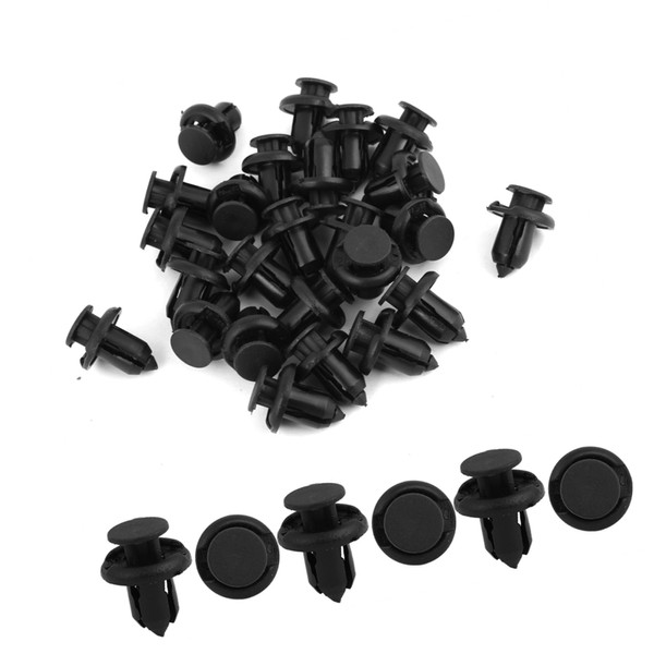 REPAIROCK 30 Pcs 10mm Hole Retainer Clips Plastic Drive Rivets