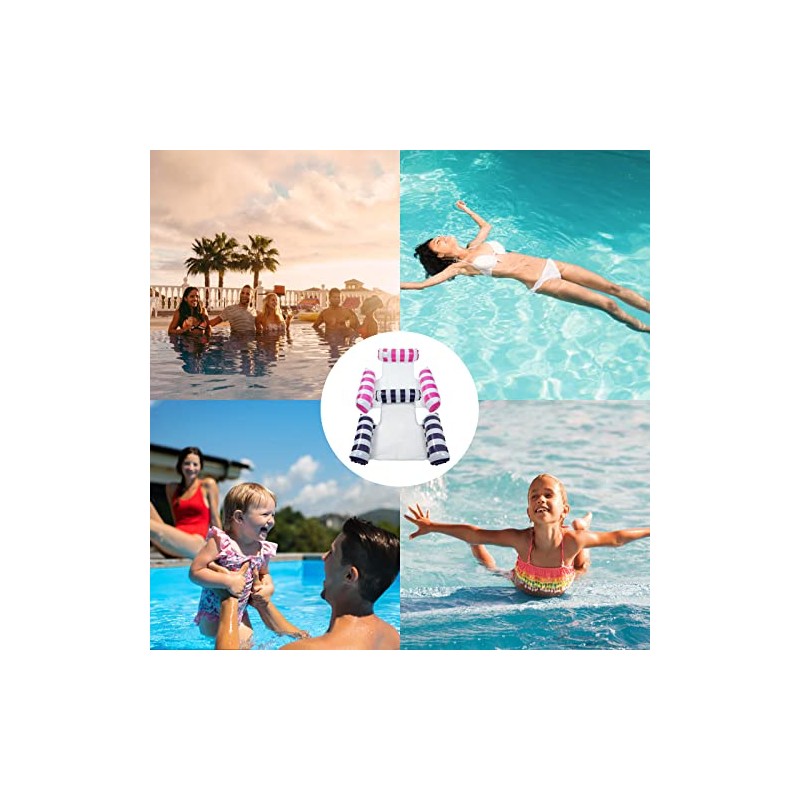 Juego de 2 colchonetas para piscina, flotador e inclinable, 4