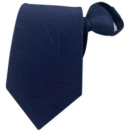 QCWQMYL One-Touch Necktie, Zip-Type, Convenient, Easy, 3 Seconds, Zipper Type, Formal, Business, Black, Formal Clothes, Weddings, Graduations, Funerals, Navy Necktie, navy/D