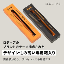 Rodia Ballpoint Pen Script 0.7mm Hexagonal Axis Aluminum Body Hairline Low Viscosity Oil-based Ink Orange RHODIA No.11 with Block Rodia cf9288jjset