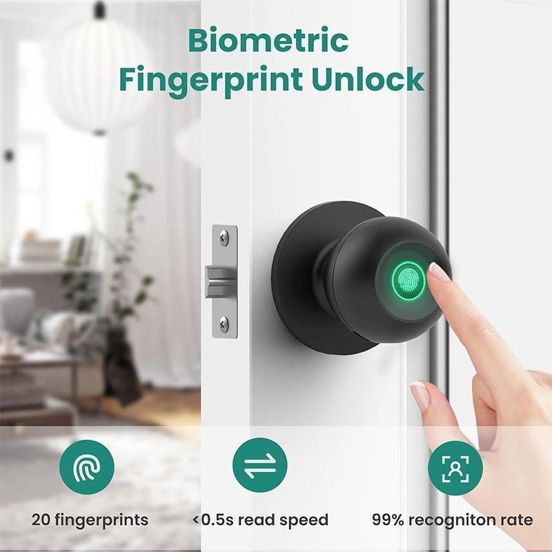 Smart Fingerprint Door Lock, 1pc Smart Lock with Anti-theft Function,