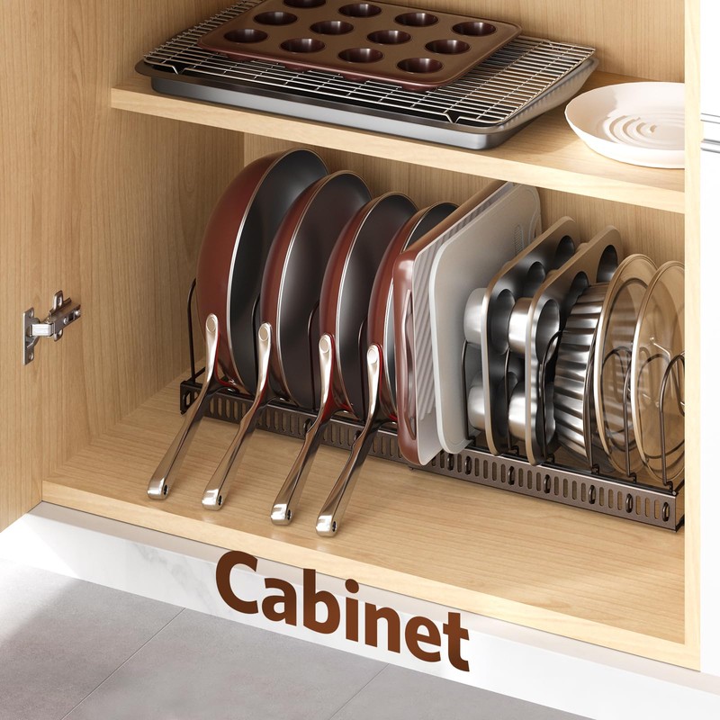 ORDORA Pots and Pans Organizer under Cabinet with Pan Holder: