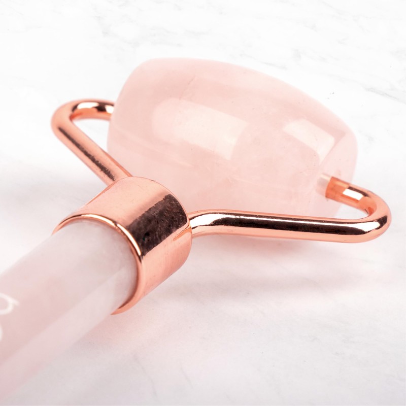 Myga Rose Quartz Face Roller - Slimming Skin Care Tool
