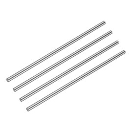 uxcell 4 Pcs Linear Motion Rod Shaft Guide 8mm x 250mm (0.315" x 9.84") Hardened Chrome Plated Steel Linear Rail Rod for 3D Printer, CNC Machine
