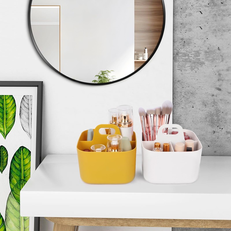 Minicoco Storage Box Multipurpose Table Organiser Cleaning Caddy with Handle