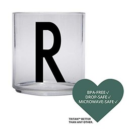 Design Letters Tritan Dinnerware Cups for Kids A-Z 6 Oz| Kids Glass Designed in Denmark for Baby feeding | Toddler Cup for Drinking | Unbreakable Tableware for Baby|Stackable Tumbler Cup BPA/BPS Free