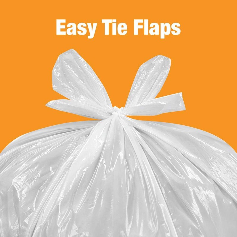 HDX 55 Gallon Clear Heavy-Duty Flap Tie Drum Liner Trash