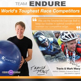 Exercise Ball for Yoga, Balance, Stability - Fitness, Pilates, Birthing, Therapy, Office Ball Chair, Flexible Seating - Anti Burst, Non Slip, PRO Workout Guide by SmarterLife (Fuchsia, 45 cm)