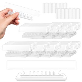 200 Pieces 4 Inch Clear Hanging Folder Tabs Hanging File Folders Tabs File Folder Tabs for 3.5 Inch Hanging Folder Tabs and Inserts Clear Plastic Tabs for Office and Home Hanging File Folder