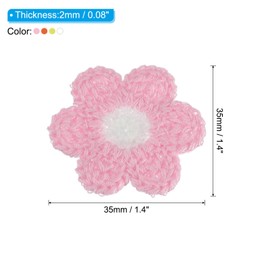 PATIKIL Cosidos Parches para Ropa, 64 Paquete Flores Parche Bordados Apliques para Ropa Decoración Mochila Jean Sombrero Bricolaje Artesanía, Blanco Rosa Naranja Verde