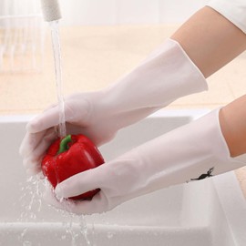 Dishwasher Gloves, Waterproof Rubber Kitchen Gloves for Home (S)