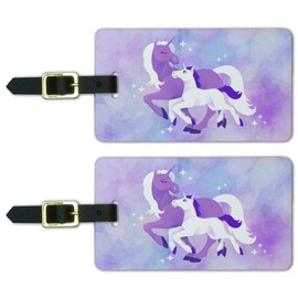 Magical Mom Unicorn and Baby Luggage ID Tags Suitcase Carry-On Cards - Set of 2