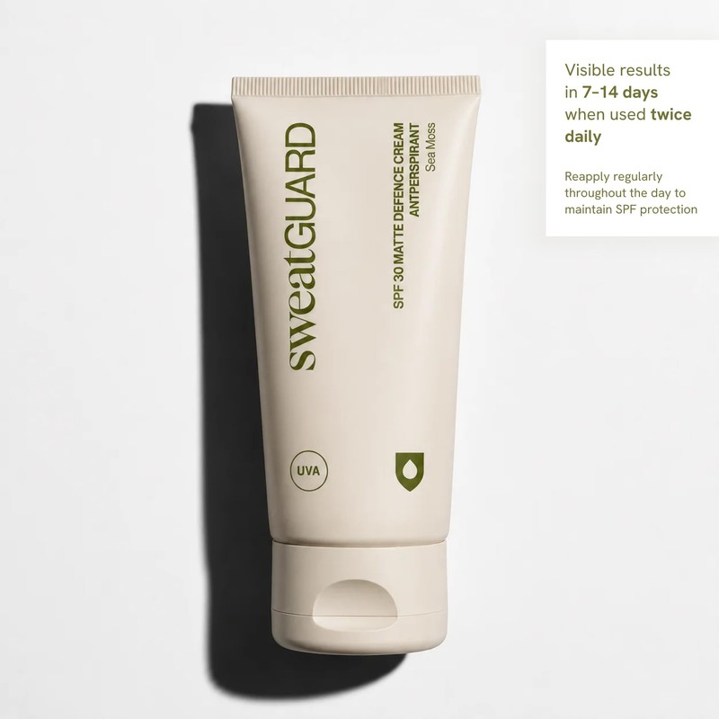 Sweat Guard SPF30 Antiperspirant Sun Cream Moisturiser for Face 50ml