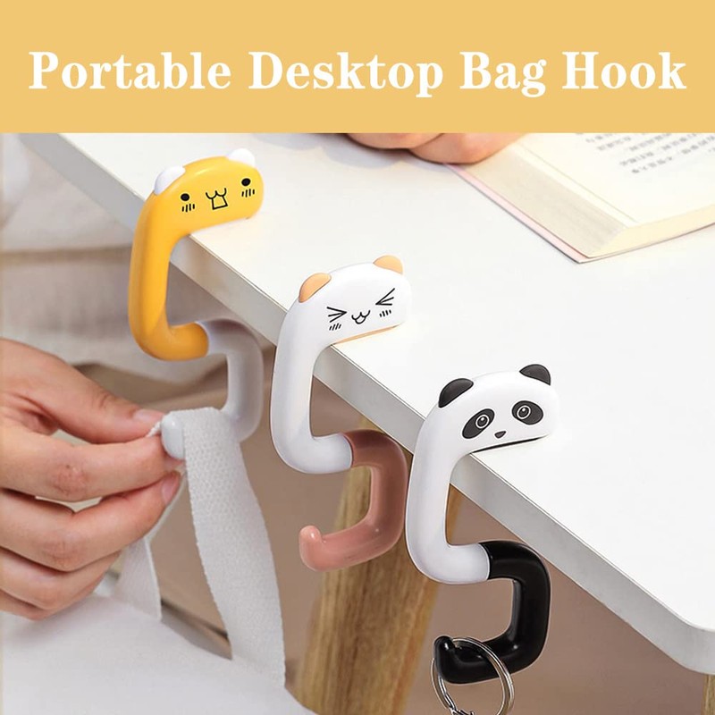 3 Pcs Portable Desktop Bag Hook Handbag Hook School Bag