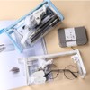 Phyxiul Pen Case, Pencil Case, Clear, Large Capacity, Lightweight, Multi-functional,