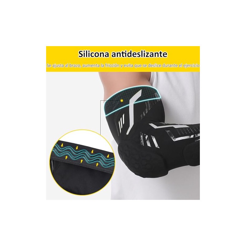 2 Piezas Coderas Deportivas para Hombre y Mujer, Transpirable y
