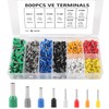 801PCS Ferrule Crimping Tool Kit, AWG23-7 Self-adjustable Ratchet Wire Crimping
