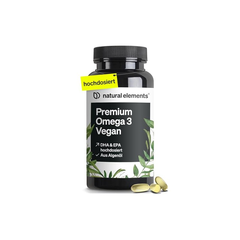 natural elements Premium Omega 3 Vegan - 60 Capsules -