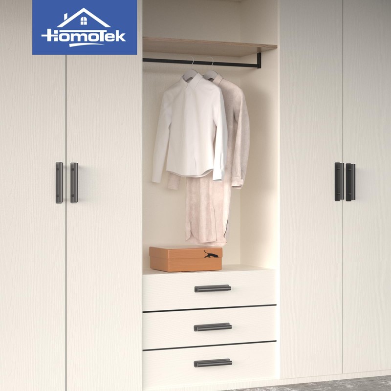 HOMOTEK 2 Pack Self-Adhesive Sliding Closet Door Handles Instant Self-Stick