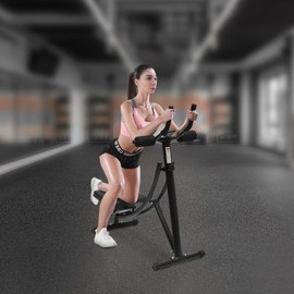 KOLHGNSE Foldable Ab Machine Low Impact Core Workout Equipment LED Timer 3-Level Slope Knee Pad Home Gym