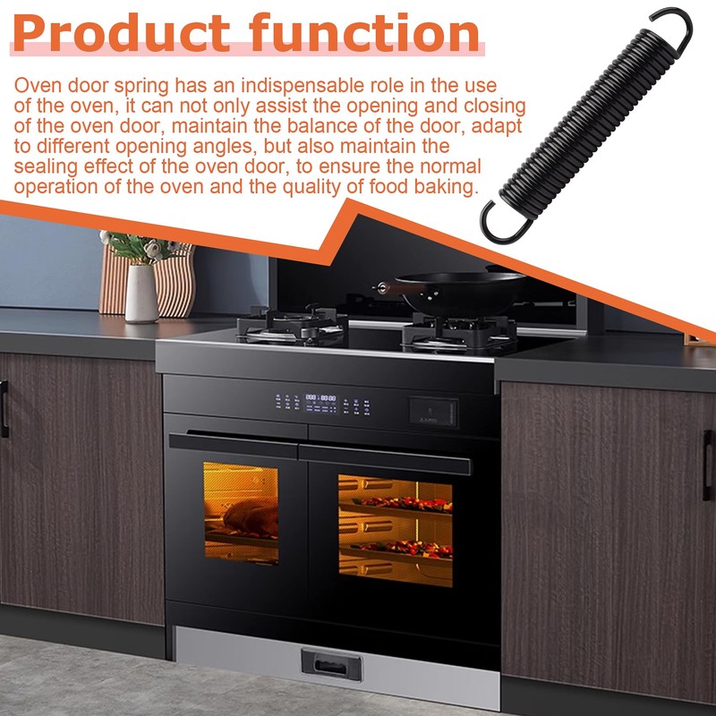 1005800 Oven Door Spring 1"x6.5" with Hooks-Heavy-Duty Extension Springs Compatible