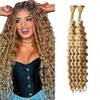 WuvuSnm Human Hair Braiding Deep Wave Boho Braids Bulk Hair