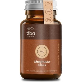 Óxido de Magnesio 500 mg Grado Farmacéutico TIBA SALUD | 60 Cápsulas Veganas, Apoyo Digestivo y Tránsito Intestinal, Alta Concentración, Sin Gluten Ni