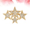 PACKOVE Pin Star Brooches Rhinestone Brooches Mother's Day Brooch Enamel