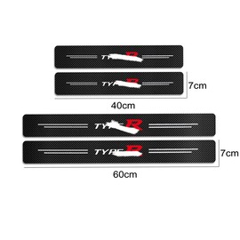 for Civic Type R Civic Type R FL5 Car Sticker Car Door Sill Scuff Plate Protector Sticker 4pcs