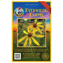 Everwilde Farms - 300 Wild Golden Glow Native Wildflower Seeds - Gold Vault Jumbo Seed Packet