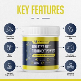 Athlete’s Foot Treatment Powder | Combat Fungal Infections with Natural Ingredients | 125g