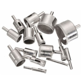 15Pcs Marble Hole Opener Stainless Steel Incisive Marble Drill Bits for Emery Glass Marble