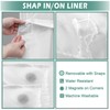 Shellspace No Hook 3 in 1 Shower Curtain with Snap
