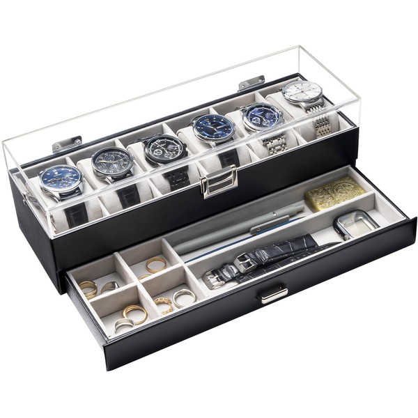 ProCase Watch Case for Men, 6 Slot Watch Display Case