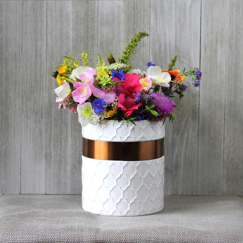 Home Acre Designs Kitchen Utensil Holder - Large Ceramic Farmhouse