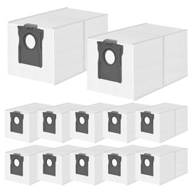 12 Pack Dust Bags Compatible with Dreame L50/X30/L20/L10s/L10/L10s Pro/L40 Ultra, L20/X40/X50 Ultra Complete, for Mova P10/P50 Pro Ultra Vacuum Cleaner, 3.2L Large Capacity Disposable Bags Replacement