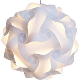 Lightingsky IQ Lamp Shade Toy Self DIY Assembled Puzzle Lights for Room Decoration (White, Large-40cm)