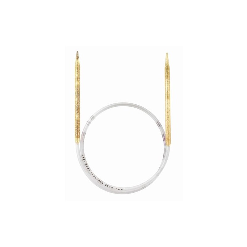 Addi Circular Gold Glitter Plastic Needle, 150cm x 7mm