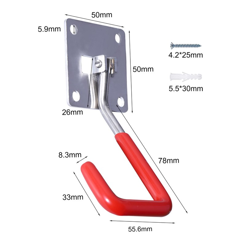 HAISHINE Wall Hook, Garage Storage Hook, Heavy Duty Garage Hook,
