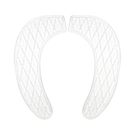 Gel Toilet Seat Cushion - Toilet Cushion for Bathroom - Portable and Washable - Universal Padded Toilet seat for Standard U Shape Toilet Seats -Adhesive Toilet Seat Cushion for Women Seniors (Clear)