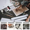 Brusarth Charcoal Drawing Set -12 pc Black charcoal pencils, White