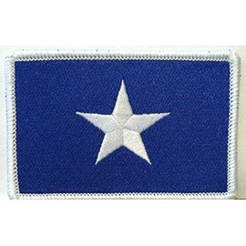 Bonnie Blue Flag Patch Texas Star Southern Patch Include Hook & Loop Patriotic Morale USA Shoulder Emblem White Border