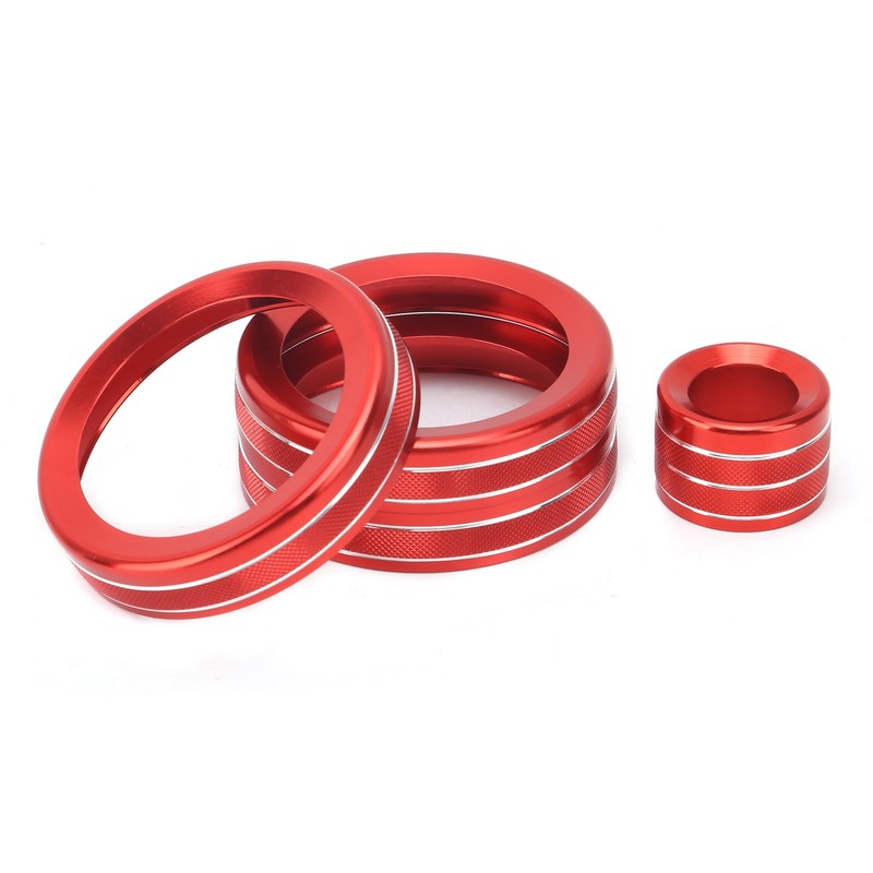 4Pcs A/C Knob Ring Trim Volume Adjuster Decor Fit for