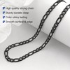 Oaldilee Mens Black Figaro Chain Necklace, Punk Jewellery Hip Hop
